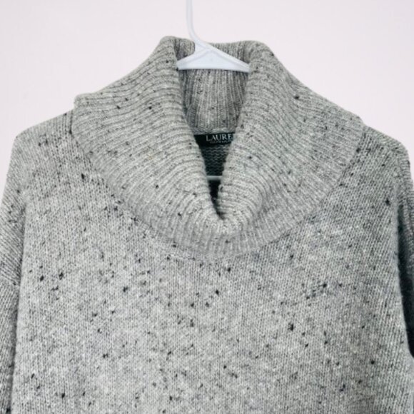 Lauren Ralph lauren NWOT Wool Blend Turtleneck Soft Sweater Dress S Light Gray - Picture 4 of 9